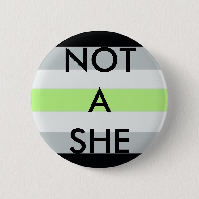 Badge Rond 5 Cm "Pas elle" se boutonnent (Devant)