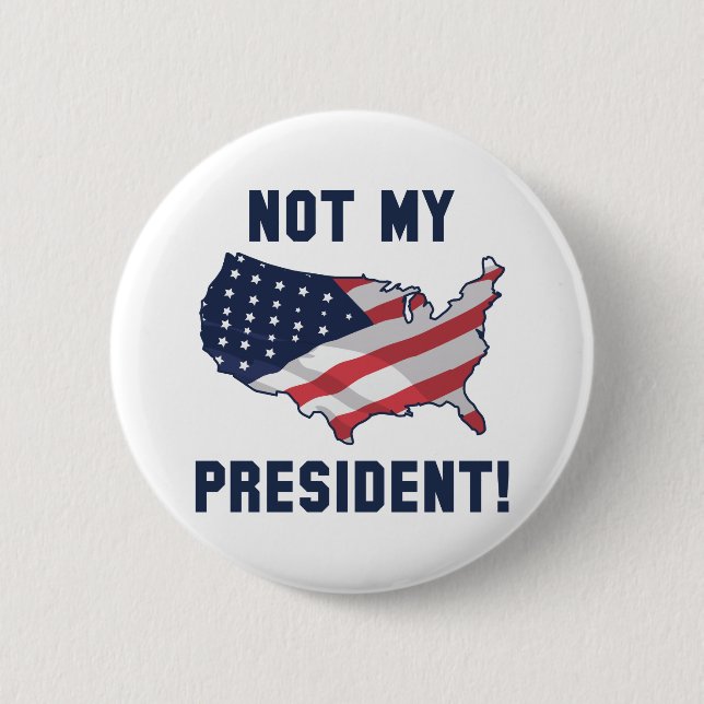 Badge Rond 5 Cm Pas mon président (Devant)