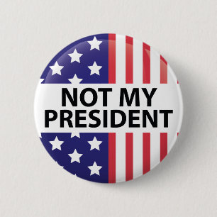 Badge Rond 5 Cm Pas mon président