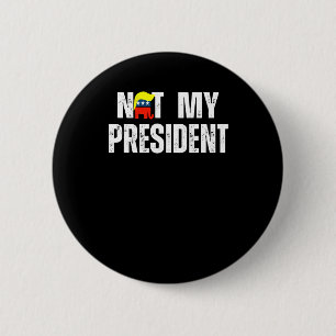 Badge Rond 5 Cm Pas mon président Trump 2025