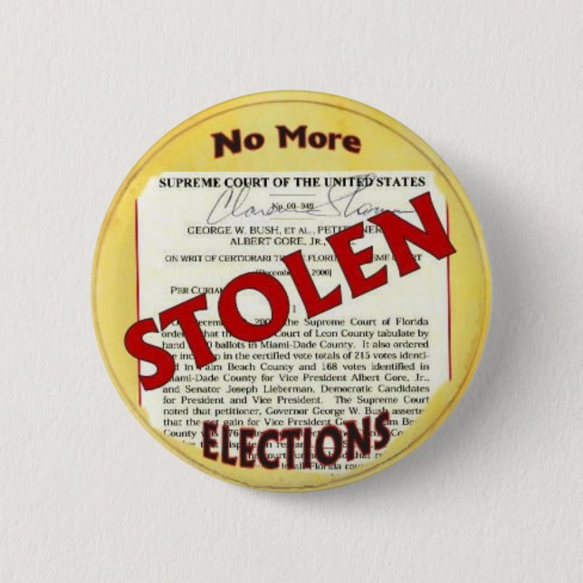 Badge Rond 5 Cm Pas plus de bouton volé d'élections (Devant)