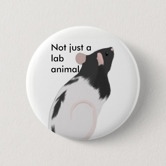 Badge Rond 5 Cm Pas simplement un animal de laboratoire (Devant)