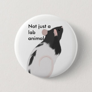 Badge Rond 5 Cm Pas simplement un animal de laboratoire