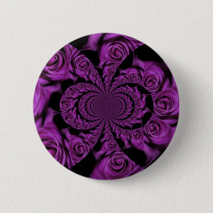 Badge Rond 5 Cm Passion violette : Royal Romance Roses
