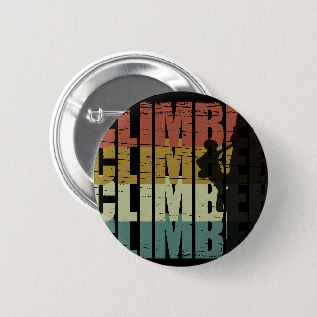 Badge Rond 5 Cm passionné d'escalade (Devant & derrière)