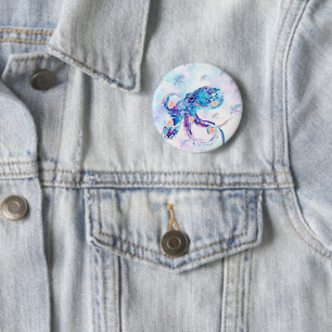 Badge Rond 5 Cm pastel de poulpe au rêve