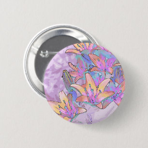 Badge Rond 5 Cm Pastel Lily Love
