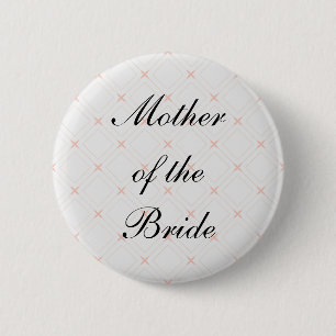 Badge Rond 5 Cm Pastel pêche et crème, la mère de la mariée