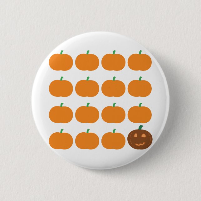 Badge Rond 5 Cm Patch Citrouille d'Halloween mignon (Devant)