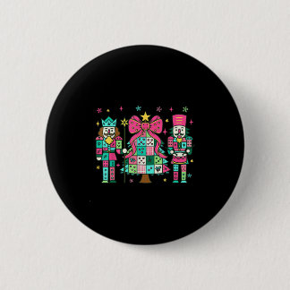 Badge Rond 5 Cm Patchwork Nutcracker Arbre de Noël Nk Nk Nutcracke