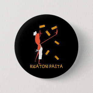 Badge Rond 5 Cm Pâtes Rigatoni Funny Marcus Le Ver