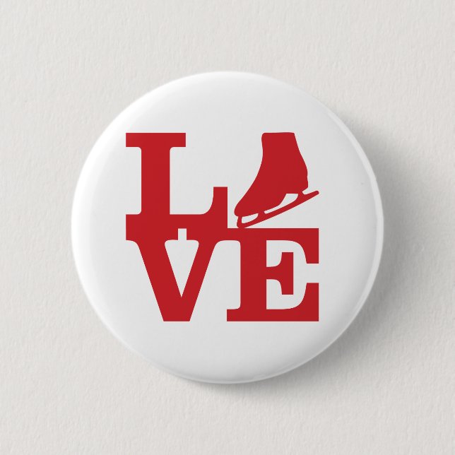 Badge Rond 5 Cm Patin d'amour (Devant)