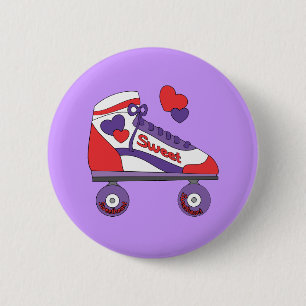 Badge Rond 5 Cm Patin d'amoureux