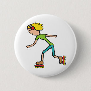 Badge Rond 5 Cm Patinage en ligne