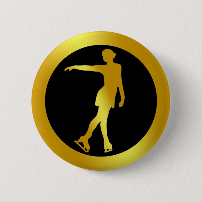 BADGE ROND 5 CM PATINEUR ARTISTIQUE D'OR (Devant)