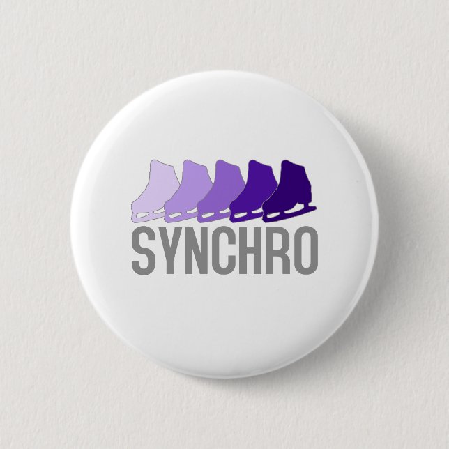 Badge Rond 5 Cm Patins synchro (Devant)