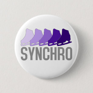 Badge Rond 5 Cm Patins synchro