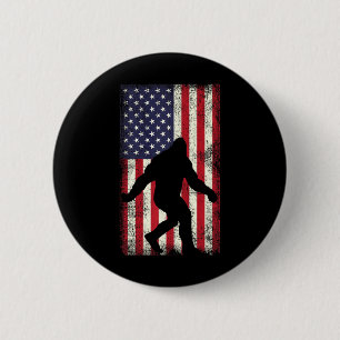 Badge Rond 5 Cm Patriot Bigfoot Sasquatch Love Drapeau Américain 4