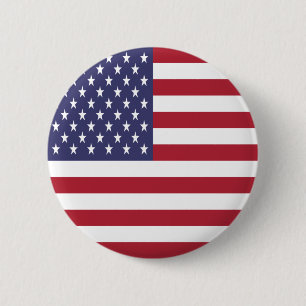 Badge Rond 5 Cm Patriotic American USA Flag Pinback Button