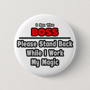 Badge Rond 5 Cm Patron... Reculer ... Travailler ma magie