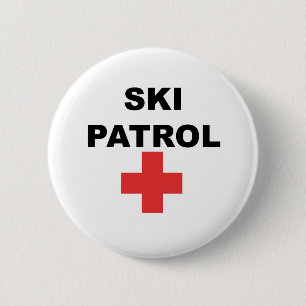 Badge Rond 5 Cm Patrouille de ski