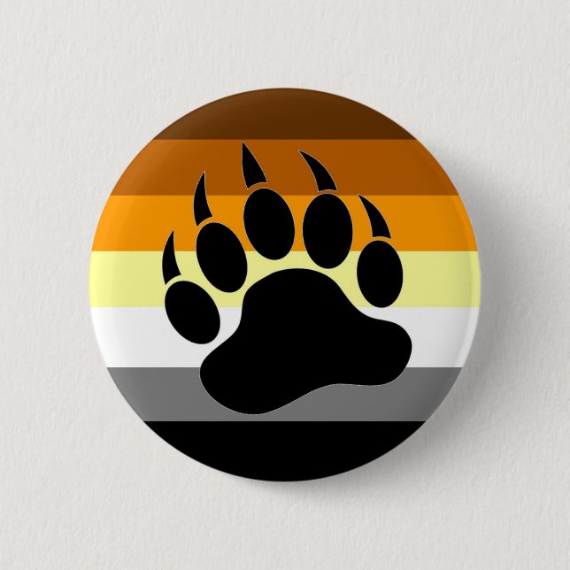 Badge Rond 5 Cm Patte de fierté d'ours (Devant)