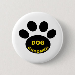 Badge Rond 5 Cm Patte de Groomer