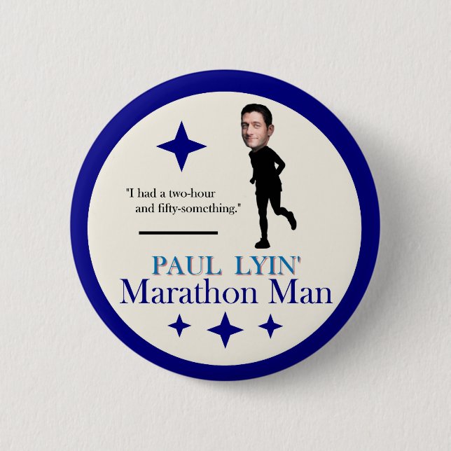 Badge Rond 5 Cm Paul Ryan Marathon Man (Devant)