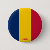 Pavillon Tchad Bouton patriotique de charme