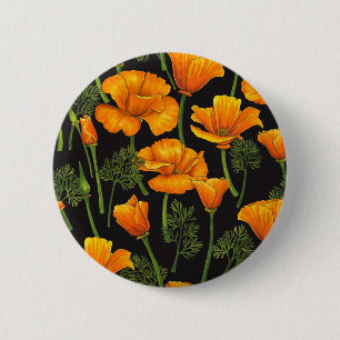 Badge Rond 5 Cm Pavot de Californie