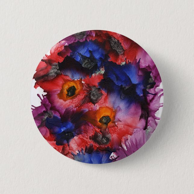 Badge Rond 5 Cm Pavot - insigne (Devant)