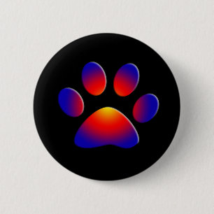 BADGE ROND 5 CM PAW COLORÉ