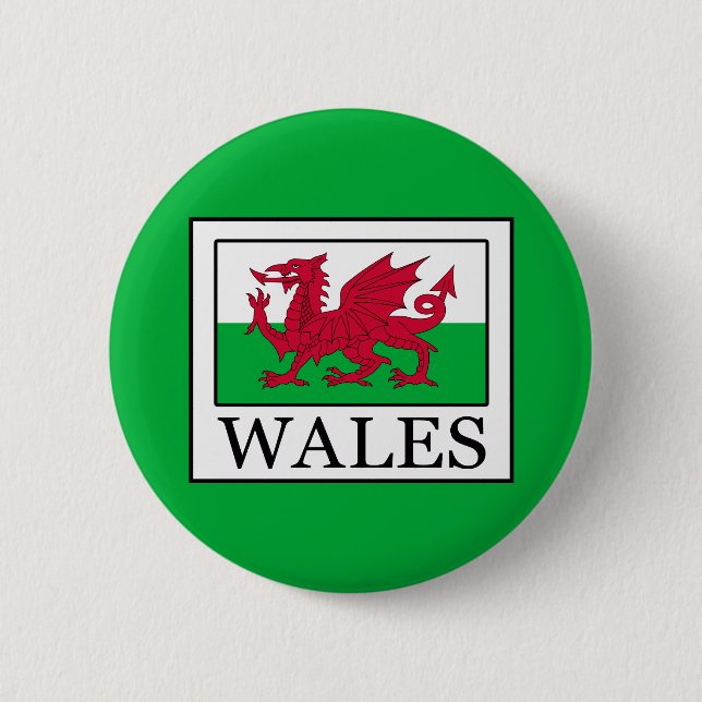 Badge Rond 5 Cm Pays de Galles (Devant)
