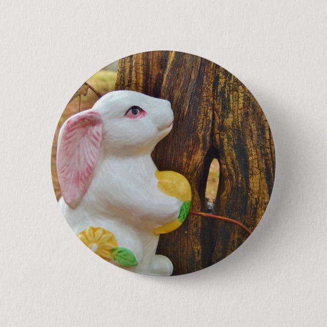 Badge Rond 5 Cm Pays Lapin de Pâques (Devant)
