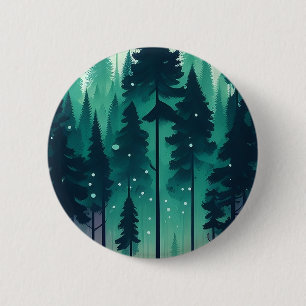Badge Rond 5 Cm Paysage de la pinède