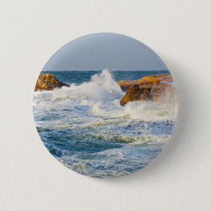 Badge Rond 5 Cm Paysage marin