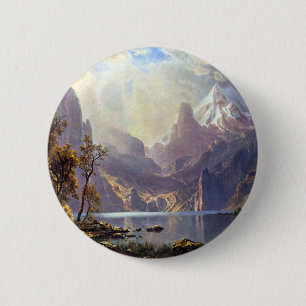 Badge Rond 5 Cm Paysage vintage, lac Tahoe par Albert Bierstadt