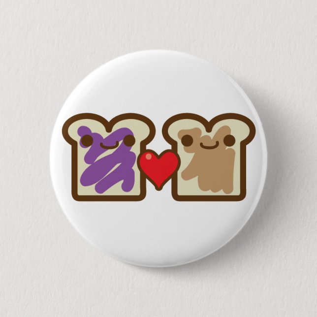 Badge Rond 5 Cm Pb et j (Devant)