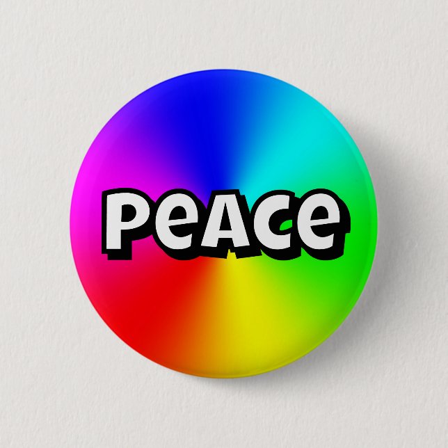 Badge Rond 5 Cm Peace (Devant)