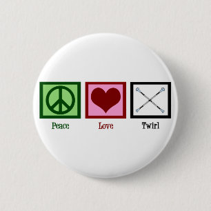 Badge Rond 5 Cm Peace Love
