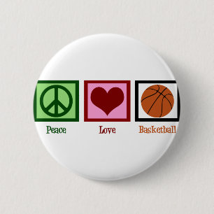 Badge Rond 5 Cm Peace Love Basket