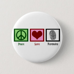 Badge Rond 5 Cm Peace Love Forensics