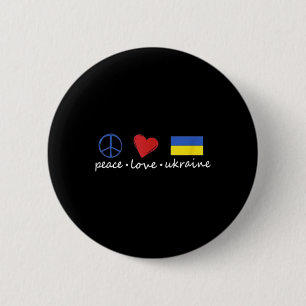 Badge Rond 5 Cm Peace Love Stand With Ukraine Support Stop War