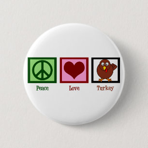 Badge Rond 5 Cm Peace Love Turquie