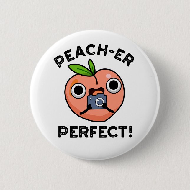 Badge Rond 5 Cm Peach er Parfait Funny Peach Pun (Devant)