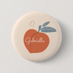 Badge Rond 5 Cm Peach Love