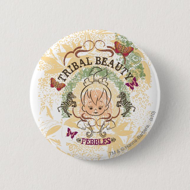 Badge Rond 5 Cm PEBBLES™ Beauté tribale (Devant)
