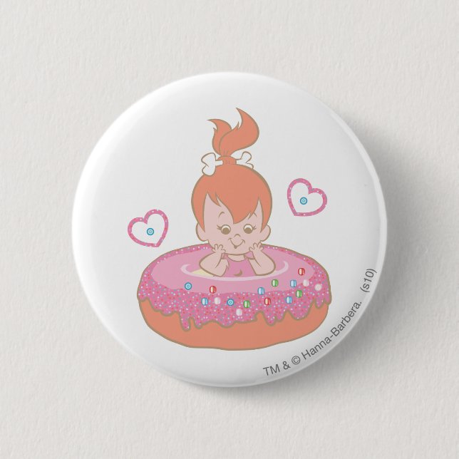 Badge Rond 5 Cm PEBBLES™ dans le Donut (Devant)