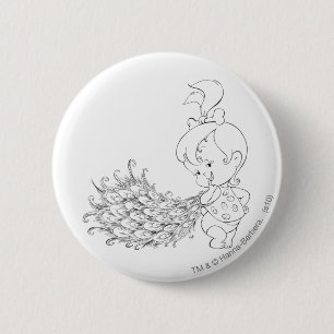Badge Rond 5 Cm PEBBLES™ Dans Peacock