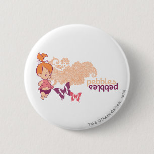 Badge Rond 5 Cm PEBBLES™ et papillons